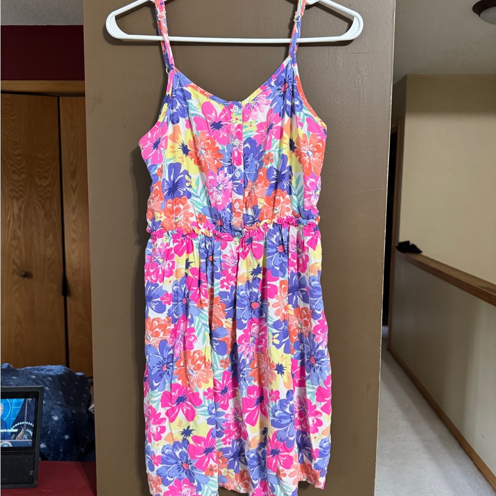 Colorful Floral Dress XL